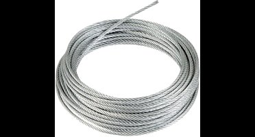 Roestvrijstalen kabel 7x19, 12 mm dik, zuurbestendig, per meter
