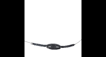 Glamour - Halsketting - Handgemaakte Ketting - Edelstaal - Gun Metal - Perle - 44 cm.