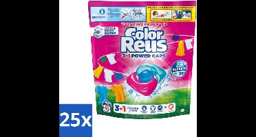 Color Reus - 3+1 Power Caps - Gekleurde Was - 45 Wasbeurten - Bulkverpakking - 25 stuks