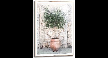 Schilderij Olijfboom - 70 x 50 - Hout - REINDERS