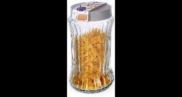 Excellent Houseware - Glazen Container - 1.6L - Transparant - Met Deksel