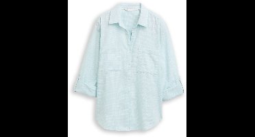 Tom Tailor - Blouse met borstzakjes - Maat 46 - new blue haze