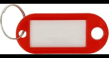 Westcott sleutelhanger - rood - 100 stuks - 100 stuks in doos - met verwisselbaar etiket - AC-E10651