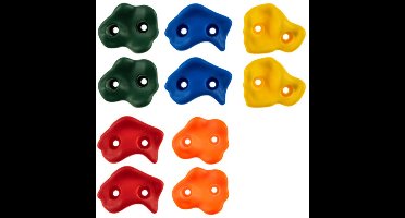 Kruzzel Klimgrepen - 20x stuks - multi color - PP - voor kinderen - klimstenen - inclusief bevestigingsmaterialen