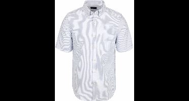 Steppin' Out Short Sleeve Overhemd Oxford Yale Streep Lichtblauw - Maat XXL - Heren