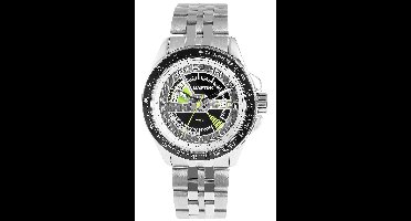 Raptor herenhorloge roestvrij staal van roestvrij staal met datumaanduiding en tachymeter, inkortbaar