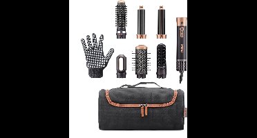 Princess Airstyler Plus 529215 – 6‑in‑1 Föhnborstel – 1000W – Met 6 opzetstukken – 3 Warmtestanden – 2 Snelheden – LED‑indicator