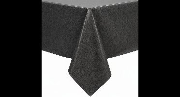 Protecttable - Tafelzeil Linnenlook Antraciet 140x290cm - Tafelkleed Afwasbaar - Kunststof