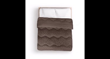 Zydante Dekbed Zonder Overtrek - Hoesloos Dekbed - Easy Dekbed - Tufted Curve - Bruin / 240x200