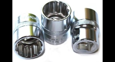 1/2 inch Dopsleutel, 12 Kant, Industrie Kwaliteit