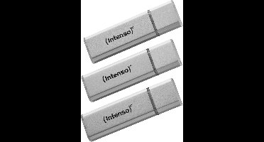 (Intenso) Alu Line USB-stick - 16GB - USB 2.0 - zilver - 3-PACK