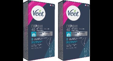 Veet - Expert - Koude Wasstrips - Benen (Sensitive) 40st - 2 Stuks - Voordeelverpakking