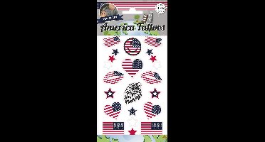 36x USA Plak Tattoo - Landen Voetbal EK WK Feest Thema