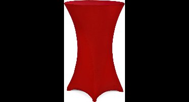 Deuba Statafelrok Tafelkleed Stretch 30°C Wasbaar Ø 60 cm Bordeauxrood