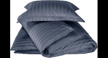 De Witte Lietaer Dekbedovertrek Katoen Satijn Zygo - Eenpersoons - 140 x 220 cm - Blauw