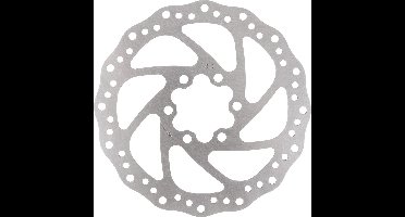 M-wave Remschijf 140 Mm 6 Gaats Rvs Zilver