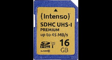 (Intenso) SDHC kaart UHS-1 Premium - 16GB - Class 10 (3421470)