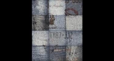 Dutch Wallcoverings vliesbehang Amerika/jeans - blauw