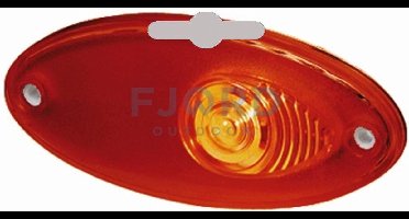 Hella Markering Ovaal Inbouw Rood