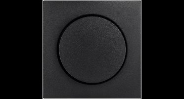 ION Industries E1 Centraalplaat Met Dimmerknop - Mat Zwart - Afmeting 55 x 55 mm - Compatibel Met A-merken LED Dimmers - Geschikt Voor Standaard Inbouwdozen - Inbouw Afdekraam