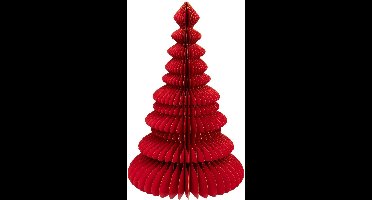 Papieren kerstboom H90 cm rood KAMI