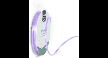 Vaessen Creative Satijnlint Lavendel 3mm x 10m - Dubbelzijdig Decoratief Lint