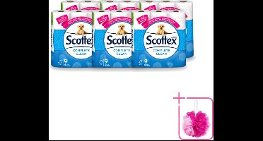6 x Page Scottex – Toiletpapier – Complete Clean 2-laags – 9 rollen - Bulkverpakking - Toiletpapier - Douchemop - Schone reiniging