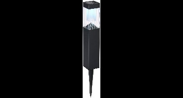 Grundig Solar Tuinverlichting 1 Stuk - Tuinverlichting op Zonne Energie - Solar Lamp - Tuinfakkels - LED Buitenlampen - Zwart