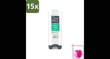 15 x Dove Men+Care - Sensitive - Douchegel 3-in-1 - Verzorgend - 250 ml - Bulkverpakking - Gevoelige huid - Douchemop - Lichaamsgel