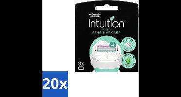 20 x Wilkinson – Scheermesjes – Intuition Dry Skin Sensitive Care – 3 Scheermesjes - Voordeelverpakking - 20 stuks