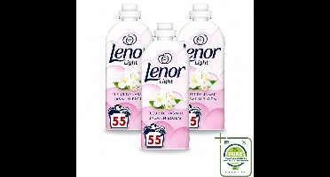 3 x Lenor Light - Wasverzachter - Jasmijnbloem - Fris & Zacht - 55 Wasbeurten - Grootverpakking - Vaatwasstrips - Wasverzachter - Jasmijn - Wasverzachter Jasmijn - Milde Frisheid - Zachte Was