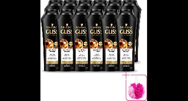 12 x Gliss Kur – Shampoo – Ultimate Repair – 250 ml - Bulkverpakking - Herstel haar - Douchemop - Beschadigd haar