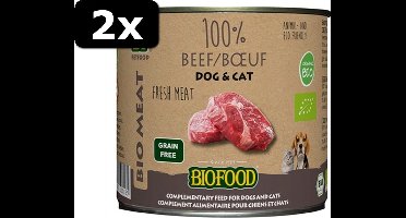 2x BIOFOOD ORGANIC 100% RUND 12X200GR