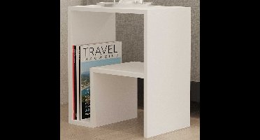 Skye Decor, Bijzettafel, Yepa - White, Gemelamineerde spaanplaat, Wit, 45 x 30 x 51,8 cm