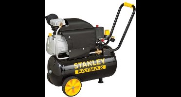 Stanley Fatmax Robuuste Compressor met Directe Aandrijving en Olie­smering – 2 PK – 24 L – 8 Bar – 570x255x590 mm – Zwart