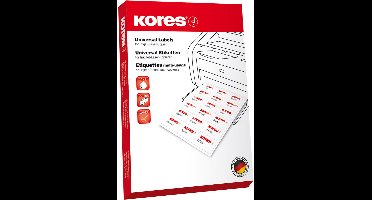 Etiket Kores ILK 52,5x29,7mm recht, doos a 100 vel 40 Etiketten per vel