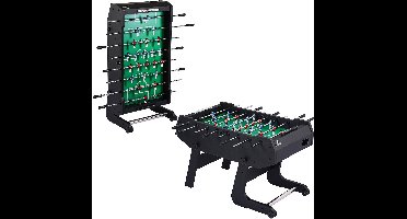 Cougar Powerkick Pro Inklapbare Voetbaltafel Zwart – Groen Speelveld – Stevige voetbaltafel voor 2–4 spelers – Inklapbaar design – Incl. accessoires & scoretellers – Perfecte voetbaltafel voor thuis