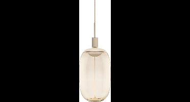 LEDVANCE Vintage hanglamp, beige, individuele verlichtingsscenario's, edelstaal, ideaal voor woonkamers, modern ontwerp, vintage-uitstraling, 2m textielkabel, 100 mm diameter, eenvoudige installatie