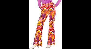 Jaren 70 disco broek Groovy Orchidee