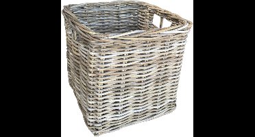 Vierkante rotan mand - 30x30xH30 cm - kastmand - open mand - Rotan mand