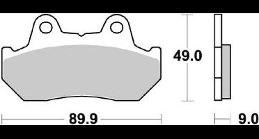 remblok sbs voor motor honda 1100 gl goldwing 1982 tot 1983 avg/avd / c/dc/ad / 572hf nieuw