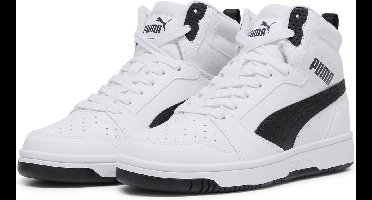 PUMA Puma Rebound V6 Mid Jr Unisex Sneakers - PUMA White-PUMA Black