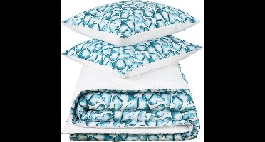 De Witte Lietaer Dekbedovertrek Acana, Pool Green - 200 x 200/220 - Katoen Percal