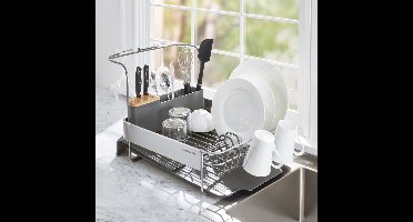 Afdruiprek, Afwasrek, Uitklapbaar, 61 x 52 x 35.5 cm, RVS, Grijs - KitchenAid
