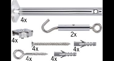 Paulmann 17834 12V-kabelsysteemcomponenten Spanmontageset Chroom
