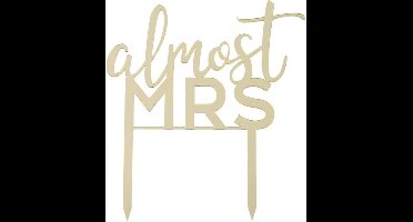 Taart Topper 'Almost Mrs'