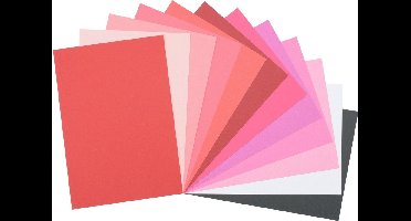 Vaessen Creative Cardstock - Valentijn Kleuren - A4 - 24 vellen - Textuur - 216 g