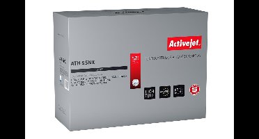 ActiveJet AT-55NX toner voor HP-printer; HP 55X CE255X, Canon CRG-724H Vervanging; Opperste; 12500 pagina's; zwart.