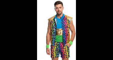Party Outfit Regenboog Panter Heren - Maat L-52/54