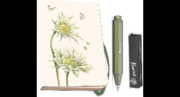 Kaweco - Bekking & Blitz - Schrijfwarenset - NOTEBOOK KLEIN 9,5X15 harde kaft groen - Balpen Shadow Green